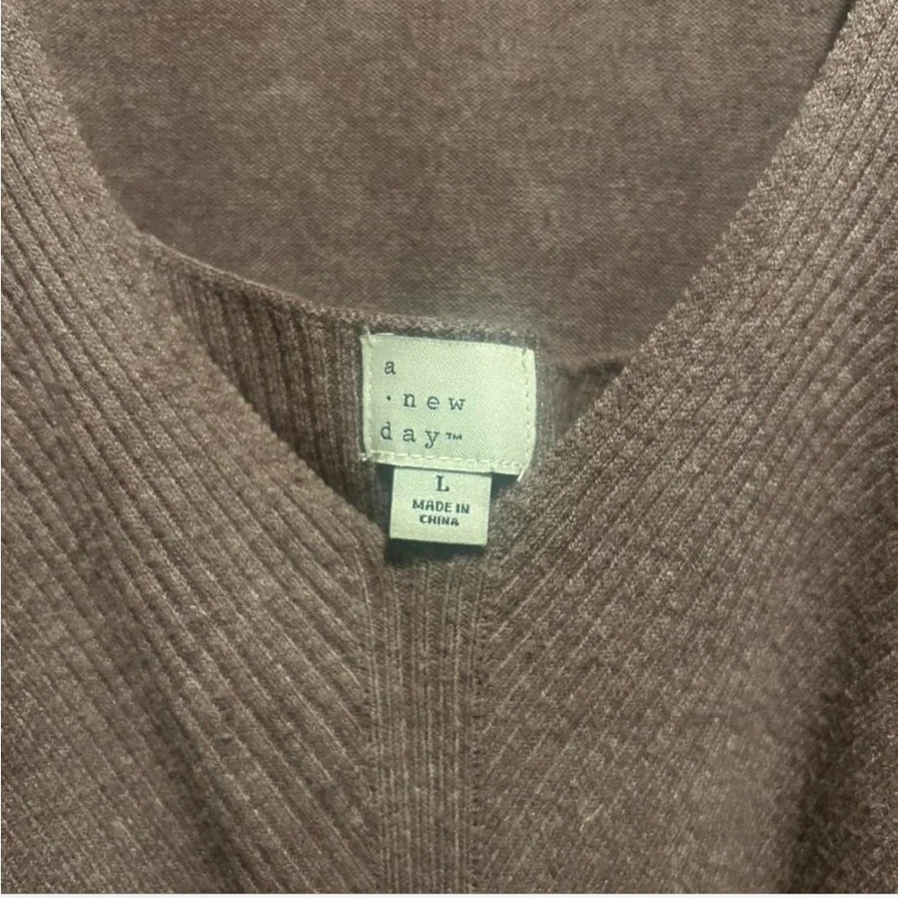 a new day Mauve/Brown Ribbed Tank and Cardigan Sweater Set - Picture 4 of 4